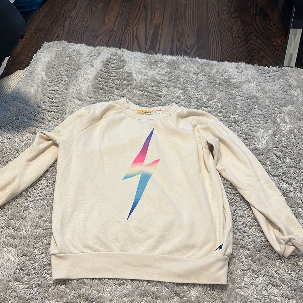 Aviator Nation lightning bolt crewneck